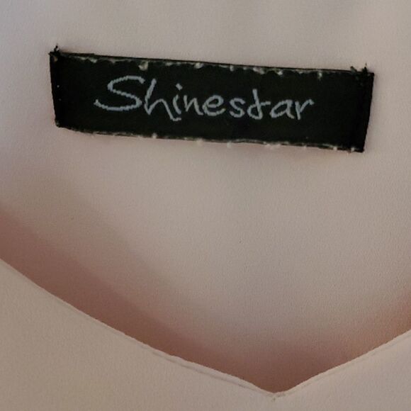 Shinestar. Chiffon blouse. With Spegett straps. Layered on bottom. Large - Picture 2 of 7